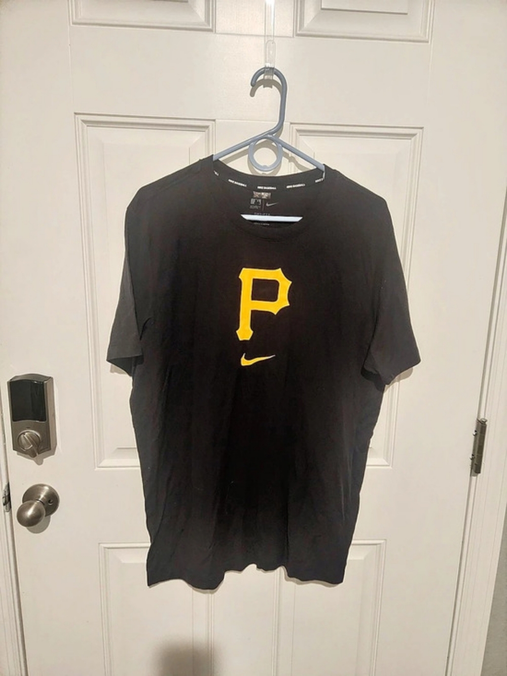 Nike Pittsburgh Pirates MLB Baseball Dri-FIT T-Shirt Black/Gold Men’s XL